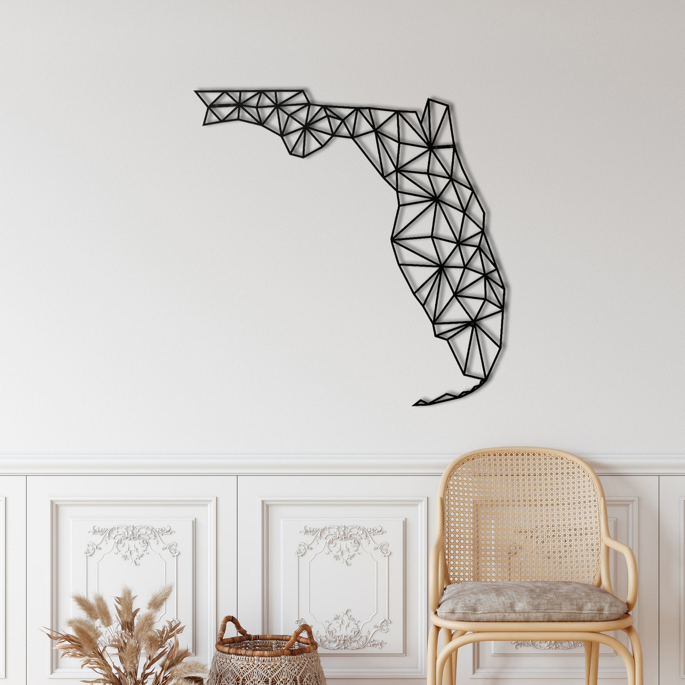 Florida Karte Metall Wandkunst