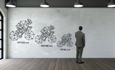 Geometrisches Fahrrad Metall Wandkunst