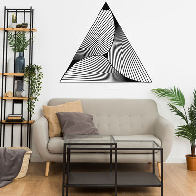 Arte de Pared Metálico en Forma de Triángulo