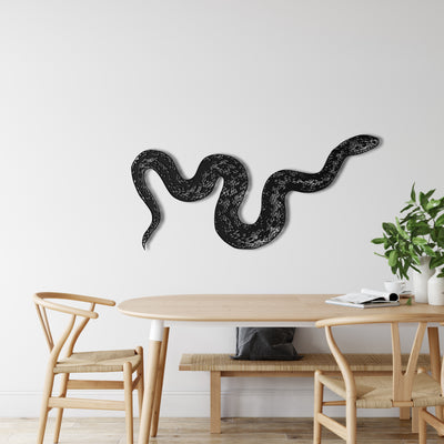 Arte de Pared de Metal con Forma de Serpiente