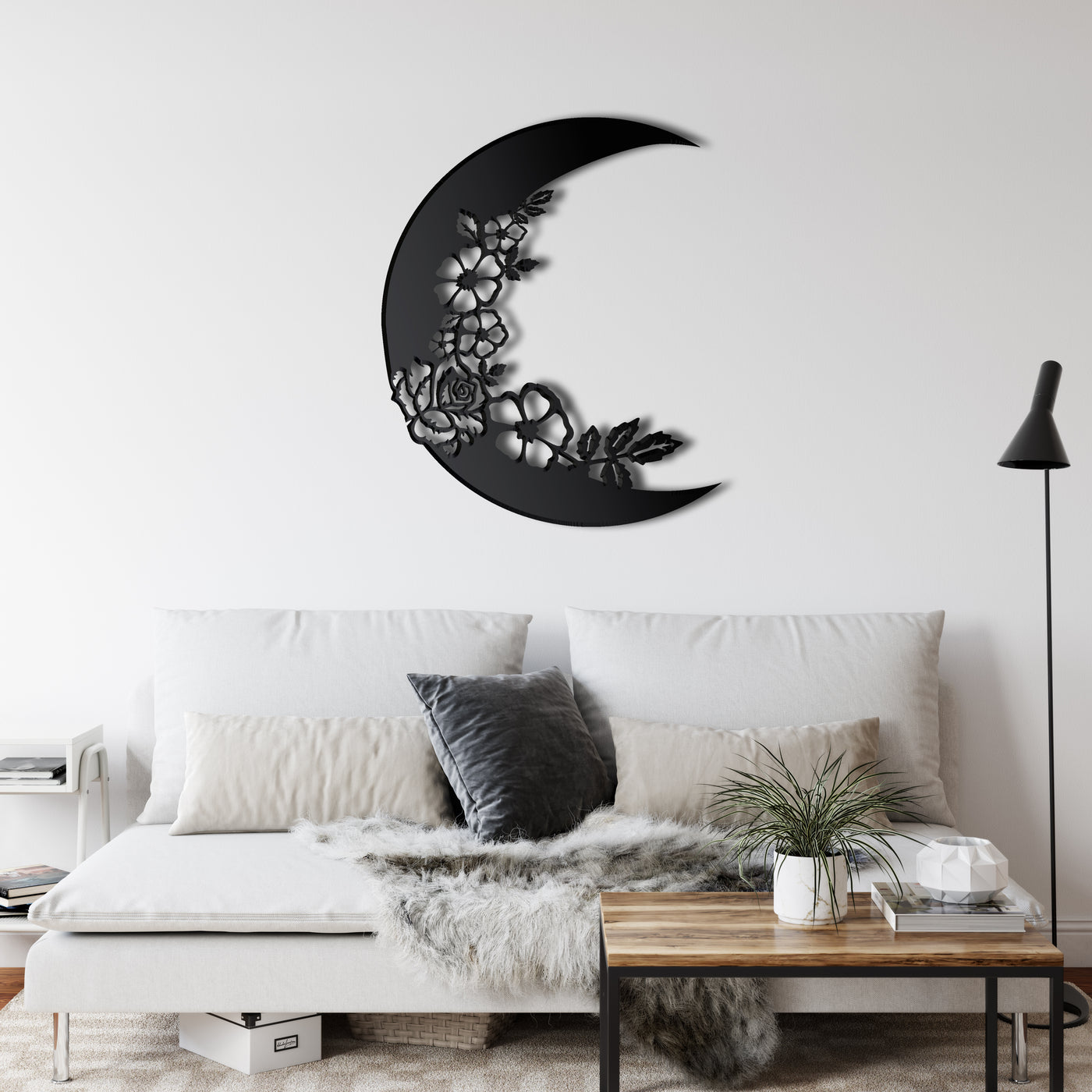 Art Mural en Métal Lune