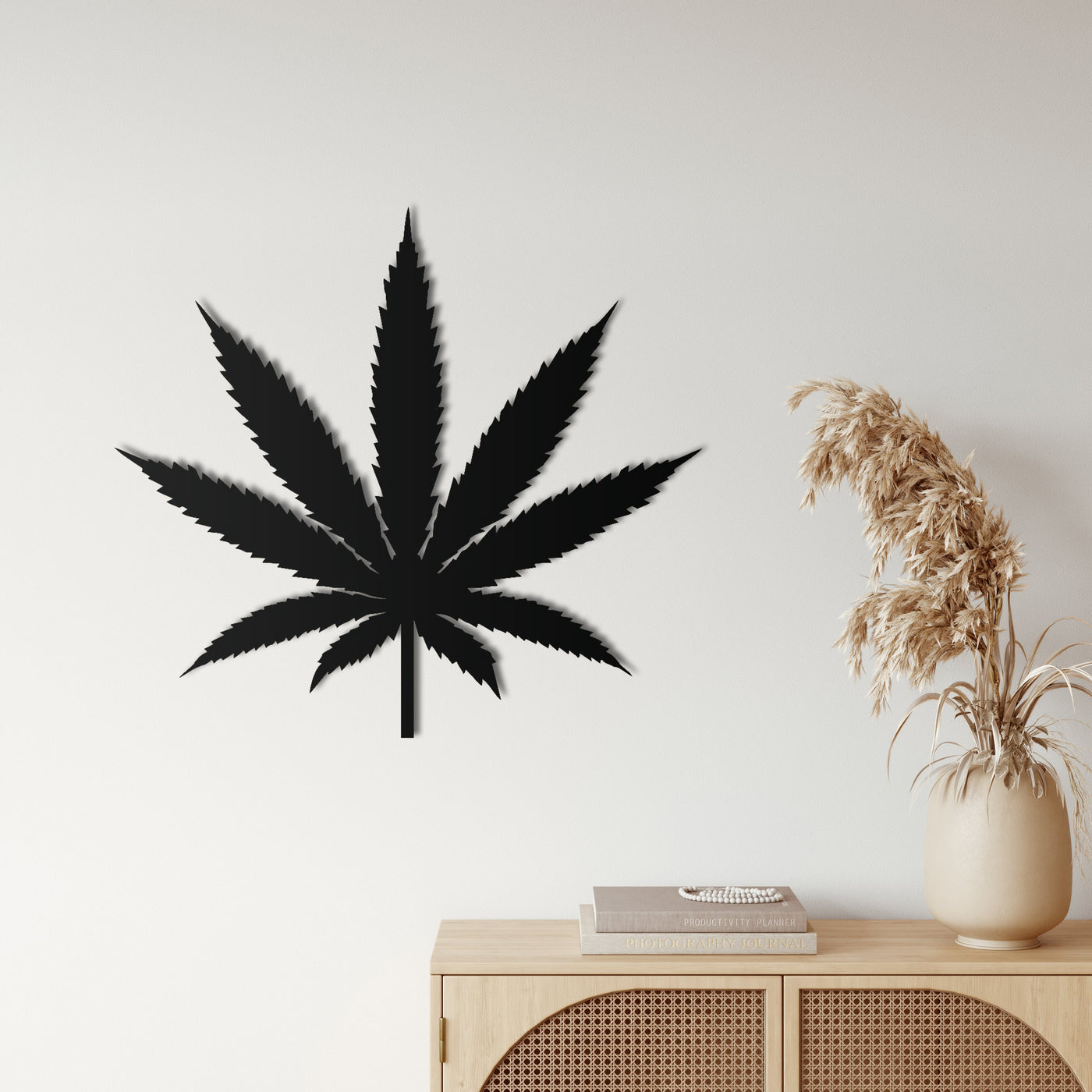 Arte de Pared de Metal Sobre el Cannabis