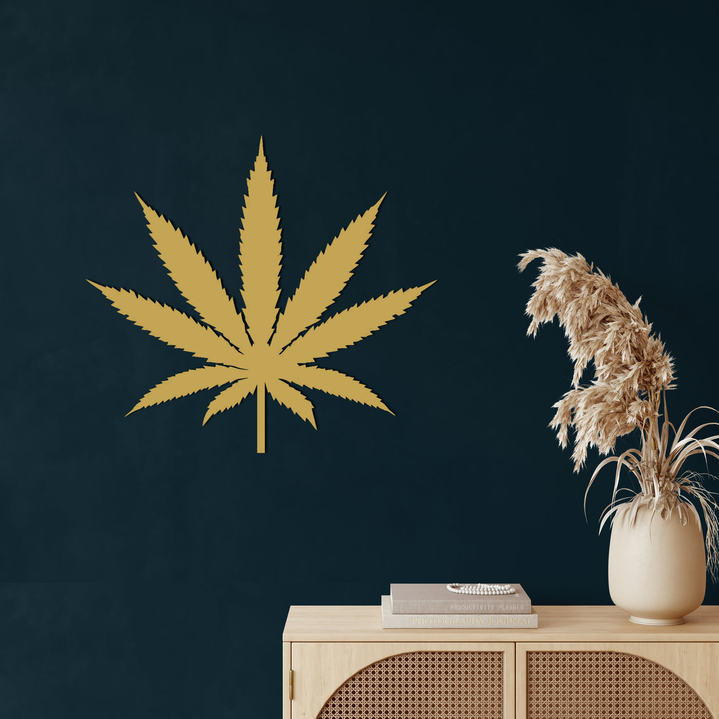 Art Mural en Métal de Cannabis
