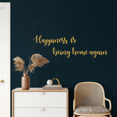 Happiness is Being Home Again Metal Wall Art