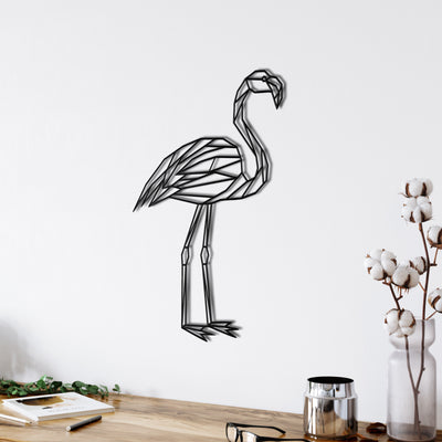 Flamingo Metall Wandkunst