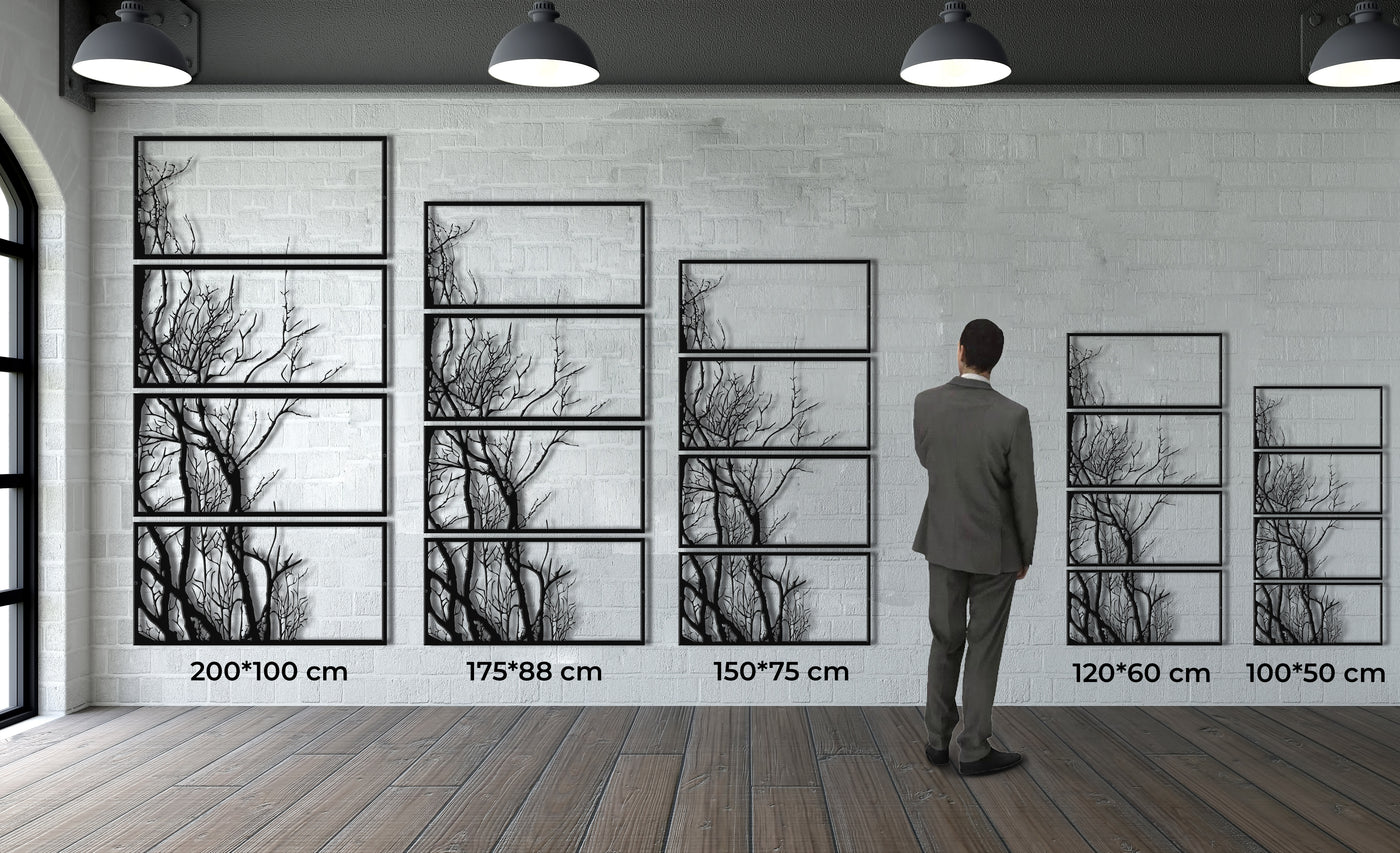 4 Panels Tree of Life Metal Wall Art