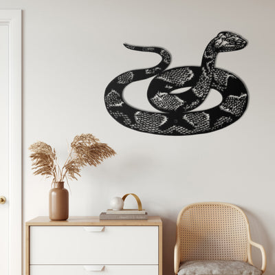Arte de Pared de Metal con Forma de Serpiente
