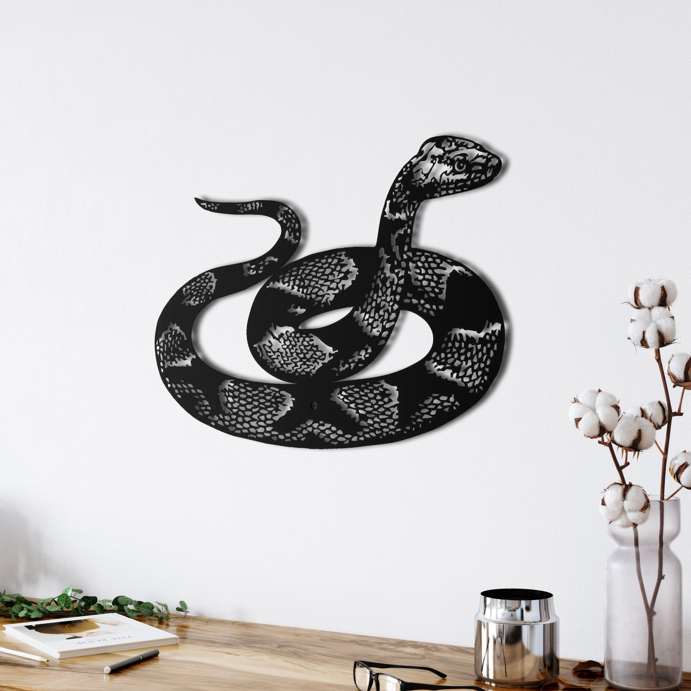 Déco Murale en Métal Serpent