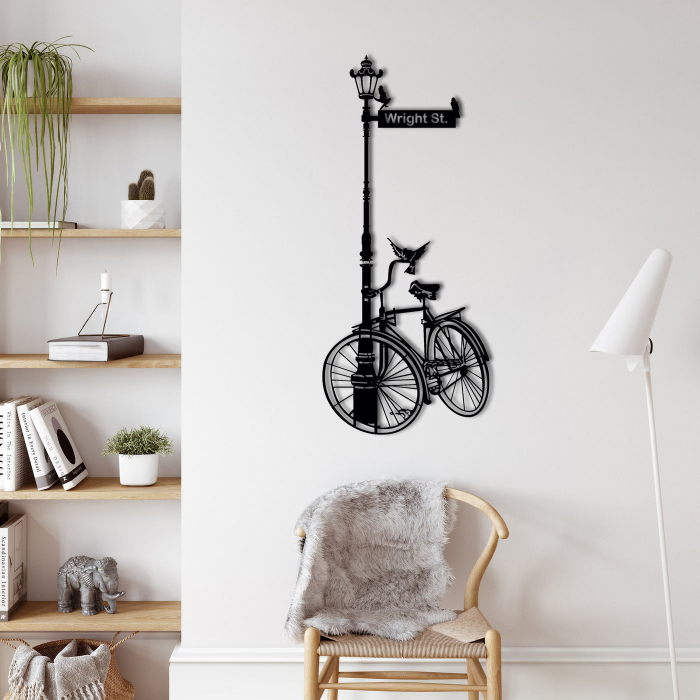 Arte de Pared Metálico Personalizado de la Bicicleta