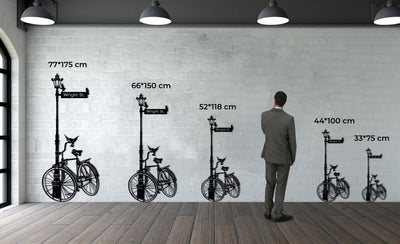 Arte de Pared Metálico Personalizado de la Bicicleta