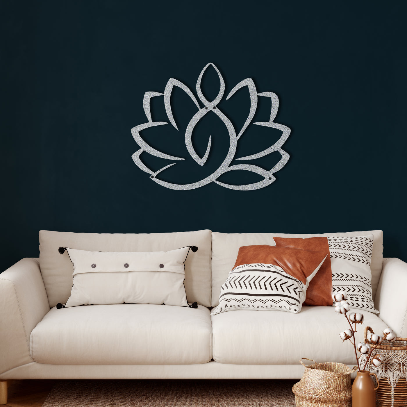 Art Mural en Métal Fleur de Lotus