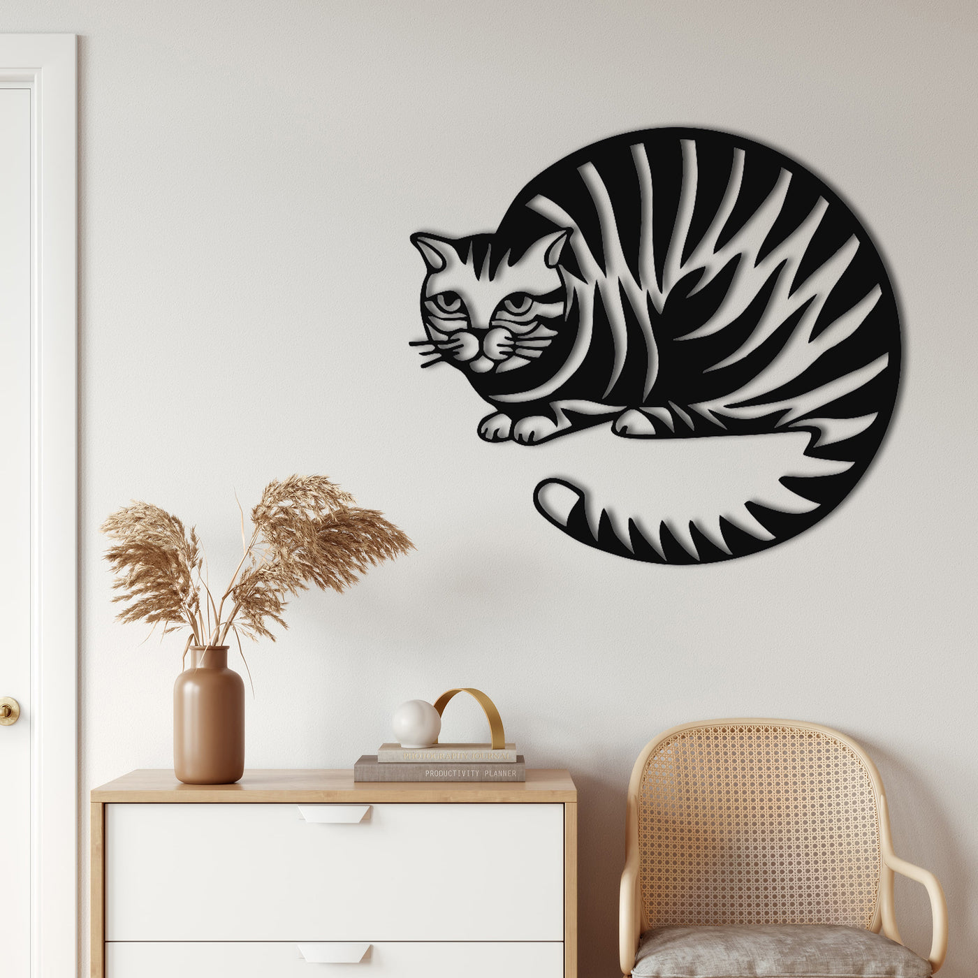 Katze Metall Wandkunst