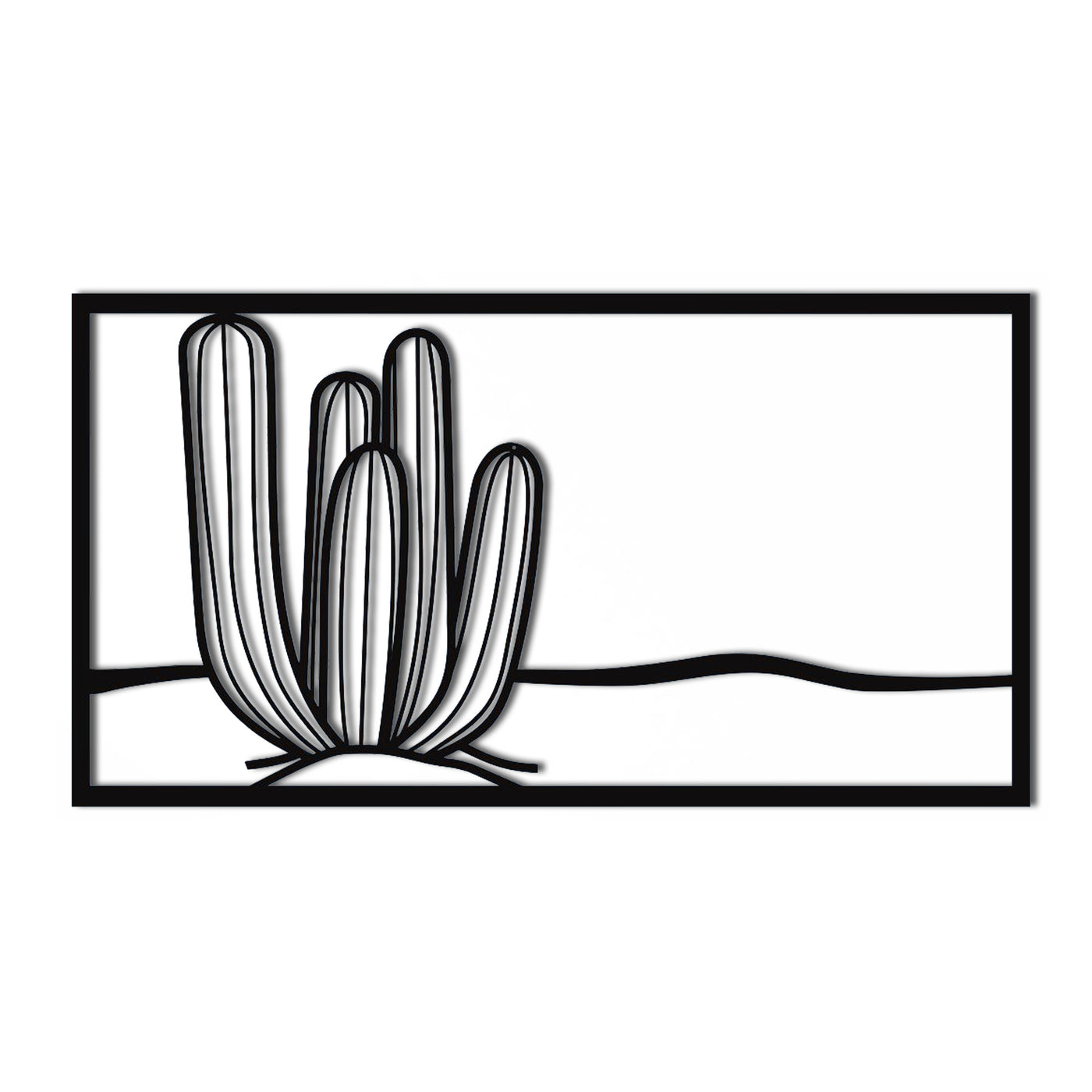 Art mural en métal cactus