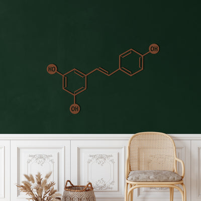Wine Molecule Metal Wall Art