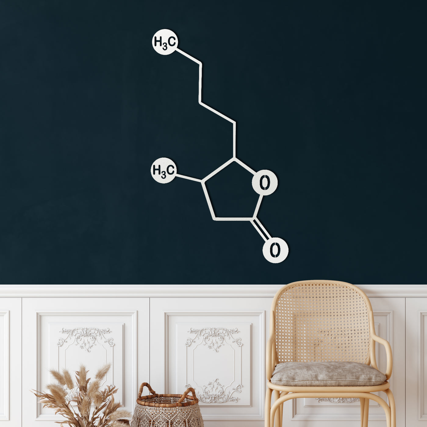 Whiskey Molecule Metal Wall Art