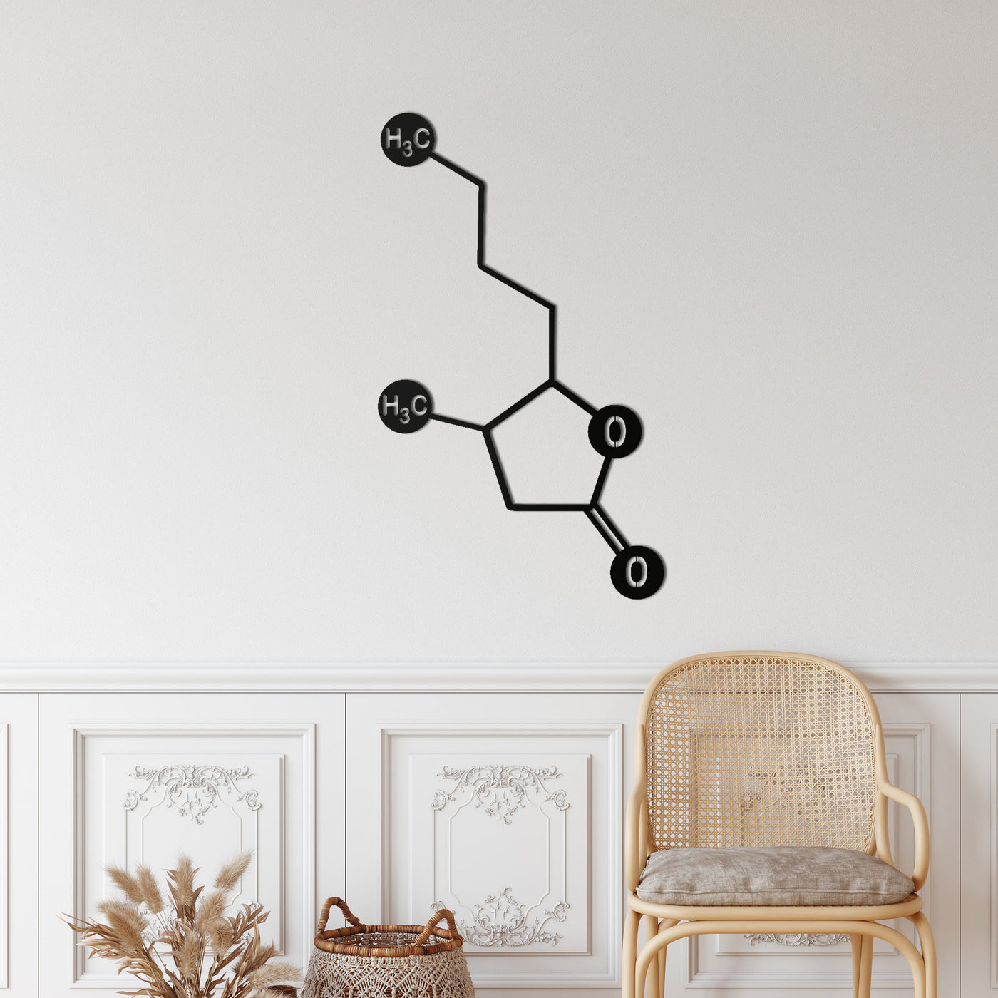 Whiskey Molecule Metal Wall Art