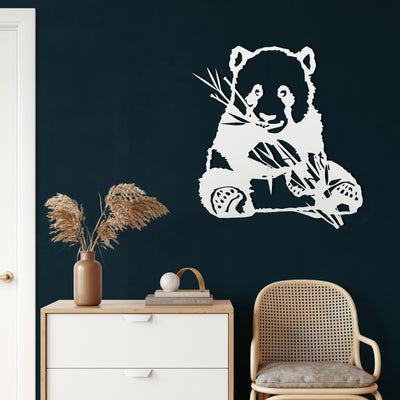 Panda Metall Wandkunst
