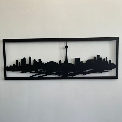 Arte de Pared Metálico del Horizonte de Toronto