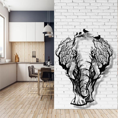Arte de Pared de Metal de Elefante