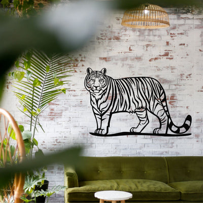 Tiger Metall Wandkunst