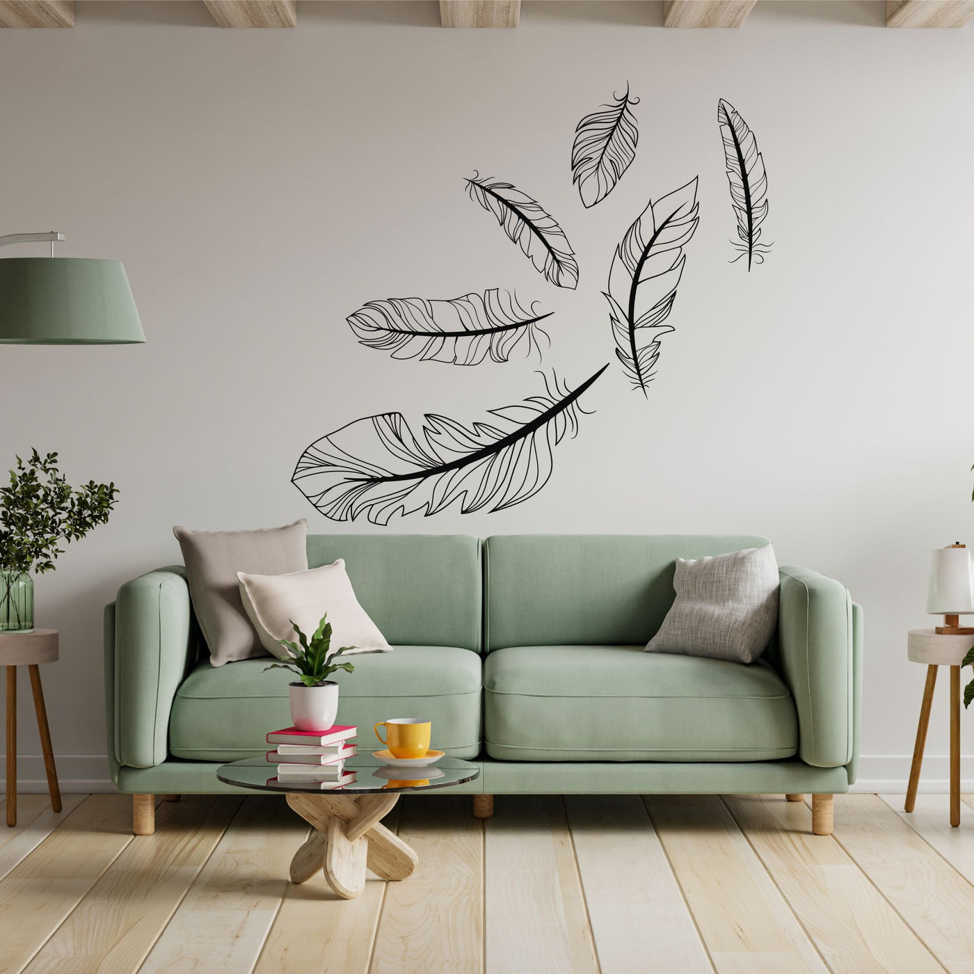 Feathers Metal Wall Art