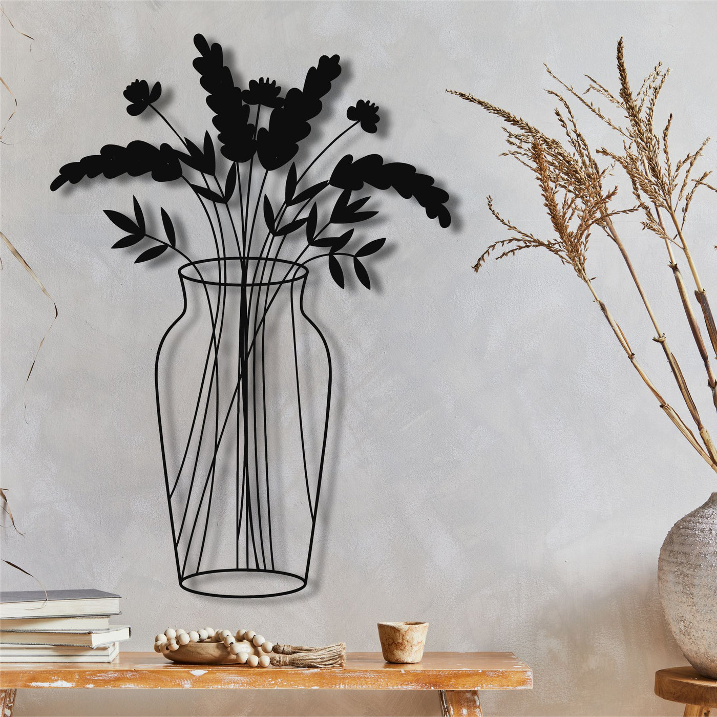 Vase Metall Wanddekoration