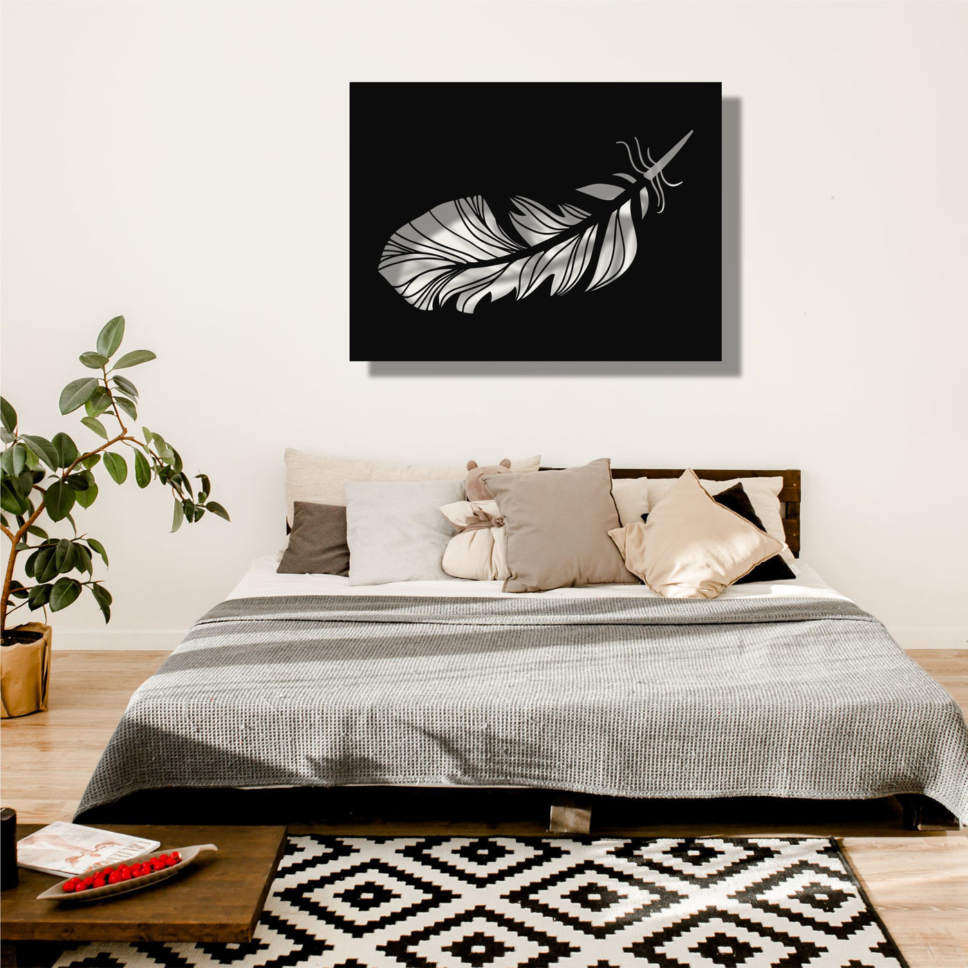 Feather Metal Wall Art