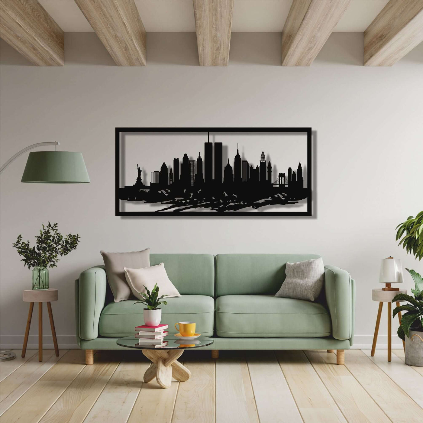 New York Skyline Metal Wall Art Dekadron