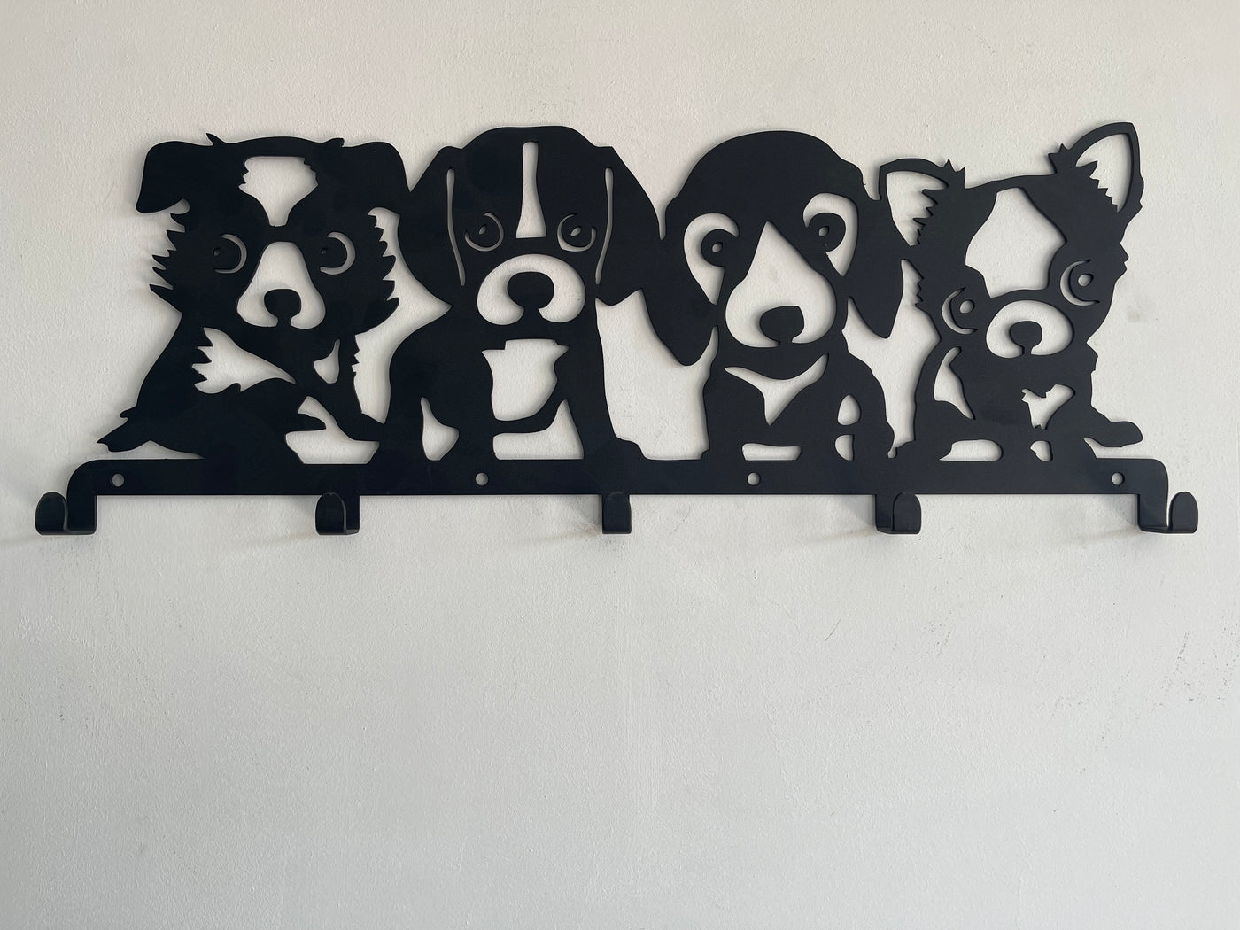 Dogs Metal Coat Rack, Wall Mount Hanger