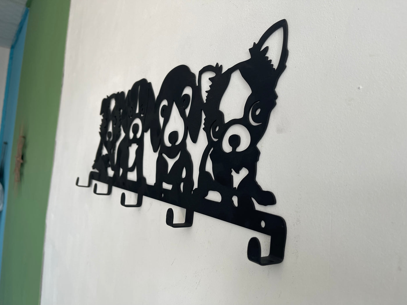 Dogs Metal Coat Rack, Wall Mount Hanger