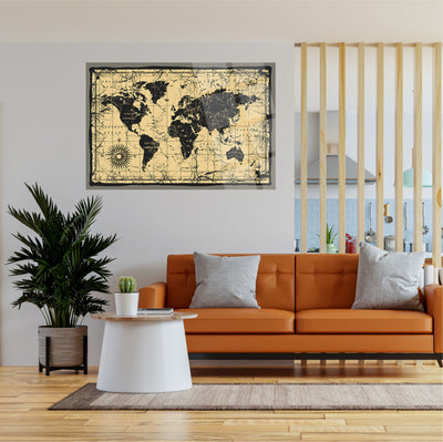 World Map Wall Decor