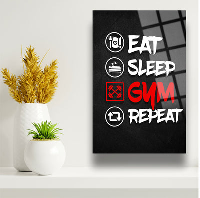 Eat, Sleep, GYM and Repeat Wall Decor