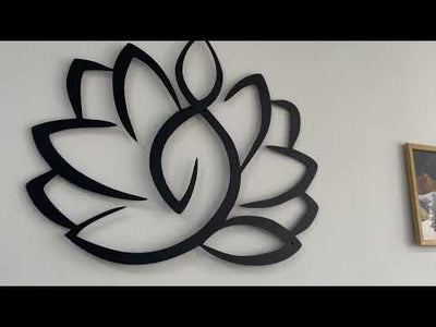 Lotusblume Metall Wandkunst